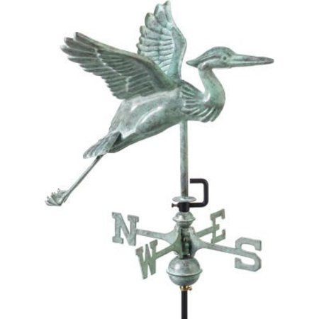 GOOD DIRECTIONS Good Directions Blue Heron Garden Weathervane, Blue Verde Copper w/Roof Mount 8805V1R